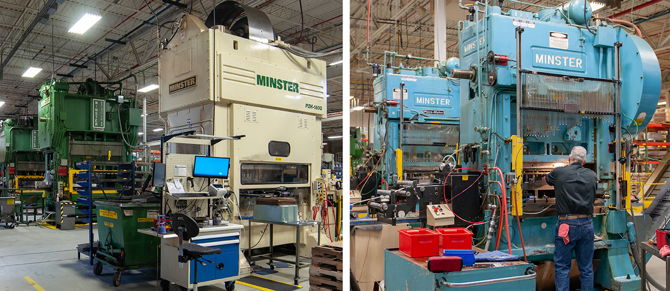 Presses_01 Brunk Industries using minster presses